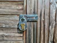 Locked shed